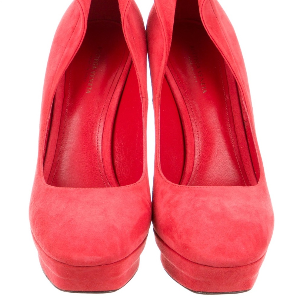 Bottega veneta suede platform pumps